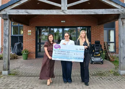 Local Care Group Donated £1400 to Mental Health Charity
