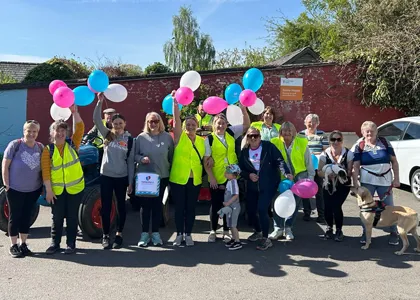 Coverage Care Stone House sponsored walk